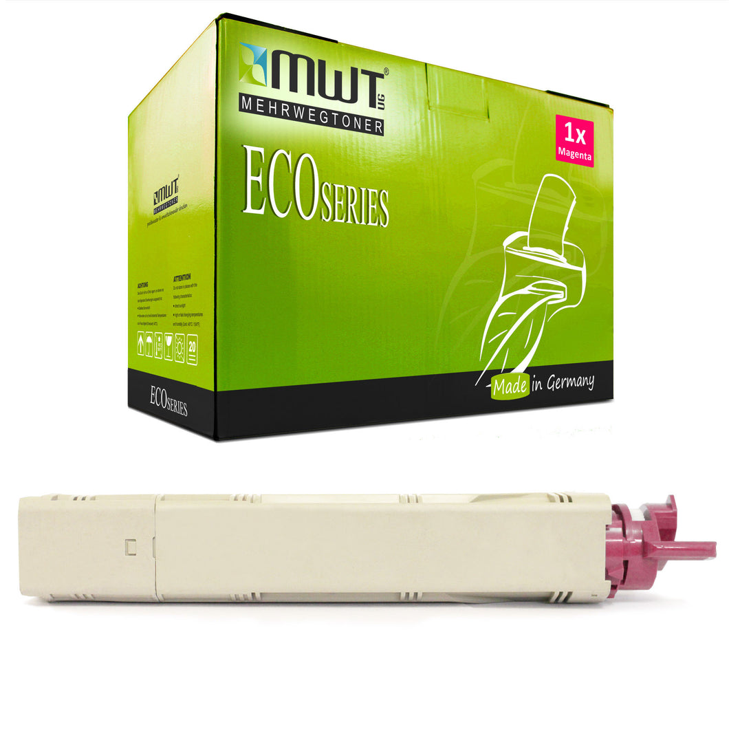 1x Alternativer Toner für OKI 43459370 Rot Magenta