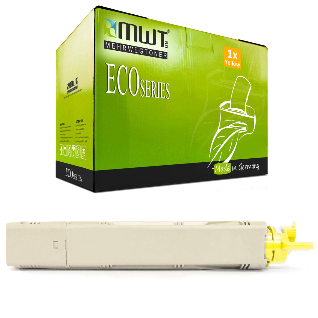 1x Alternativer Toner für OKI 43459369 Gelb Gelb