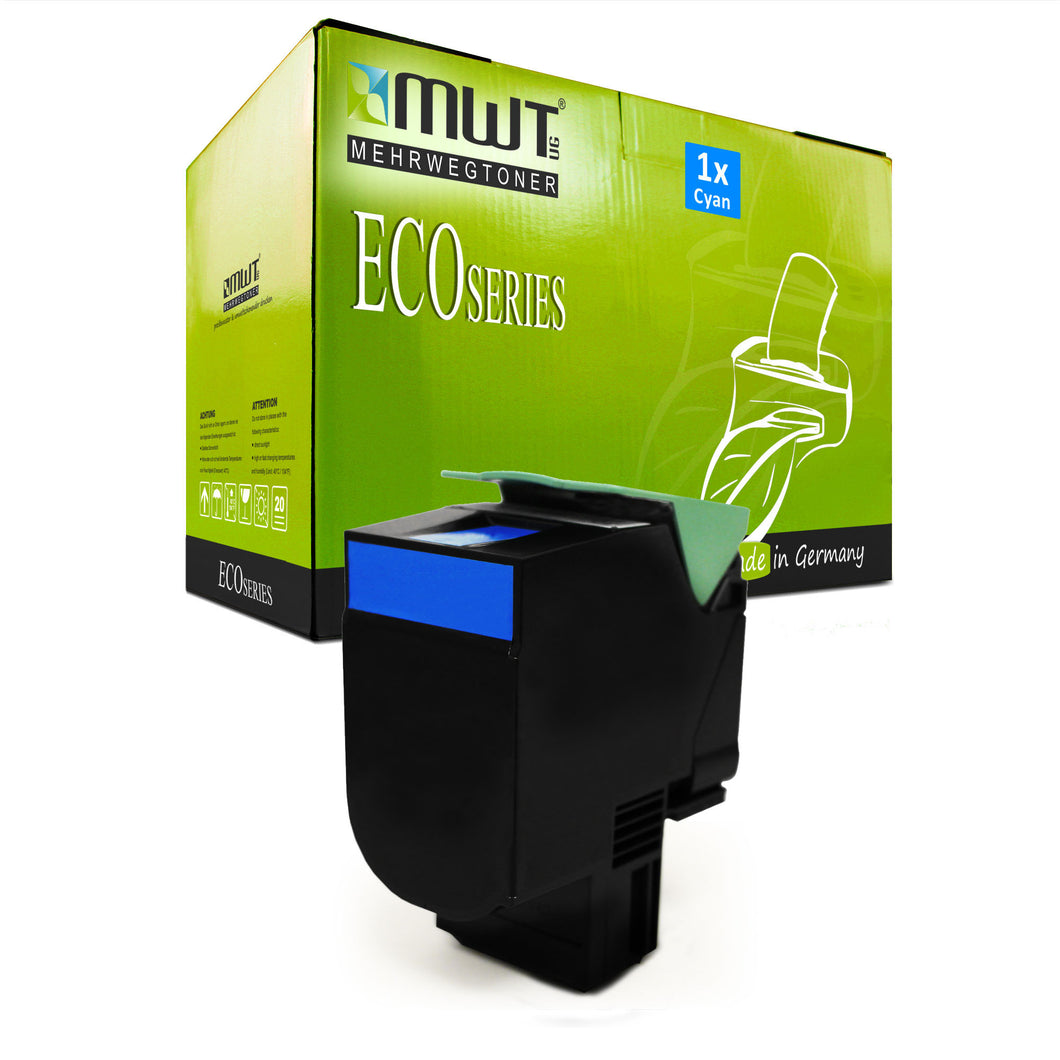 1x Alternativer Toner für Lexmark 78C0X20 78C2XCE 78C2XC0 Blau Cyan 78C20CE 78C20C0