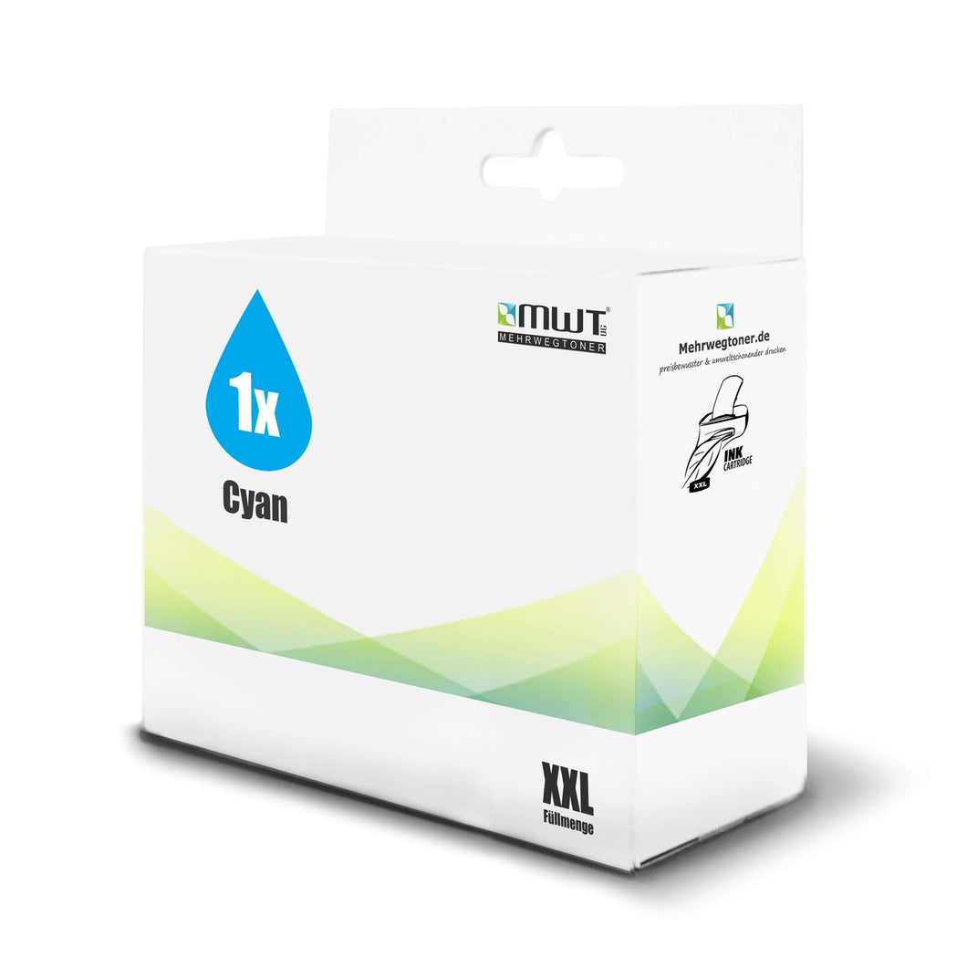 1x Alternative Tintenpatrone für HP 88XL C9391AE Cyan