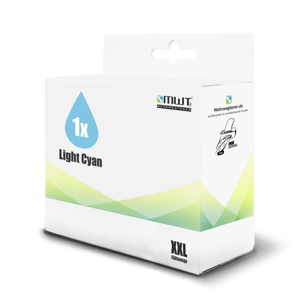 1x Alternative Tintenpatrone für HP 81 C4934A Cyan light