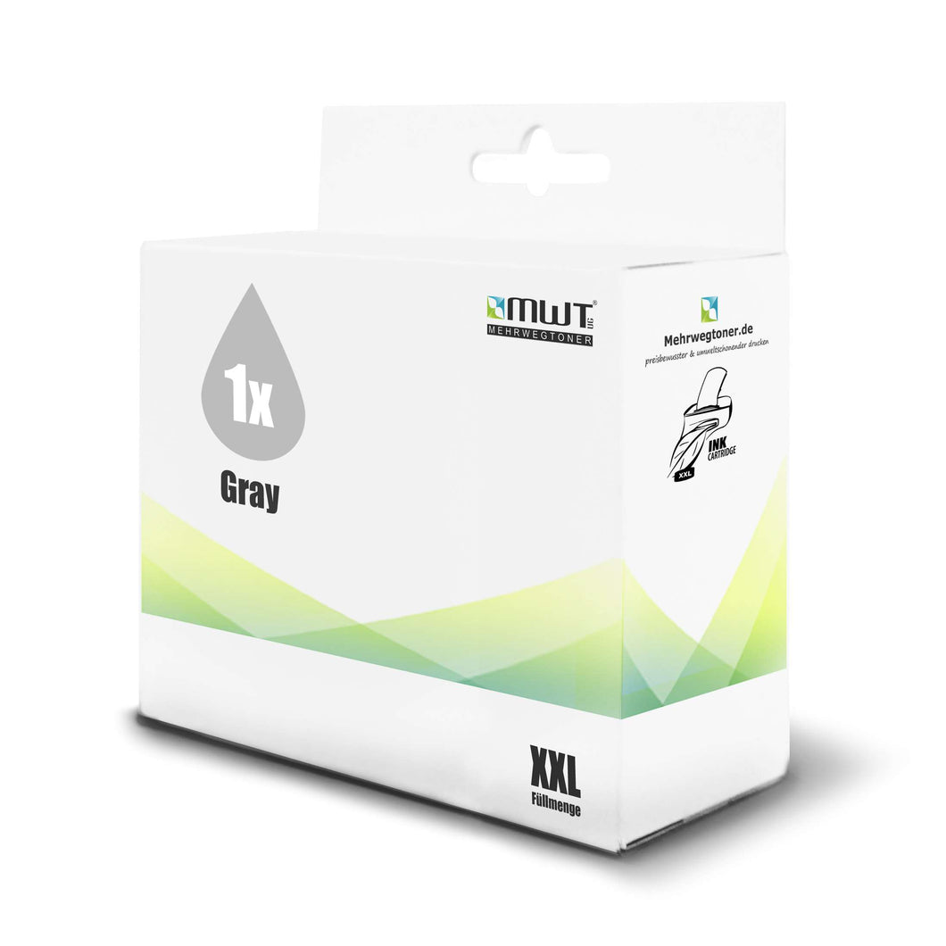 1x Alternative Tintenpatrone für HP F9J80A 727 grau