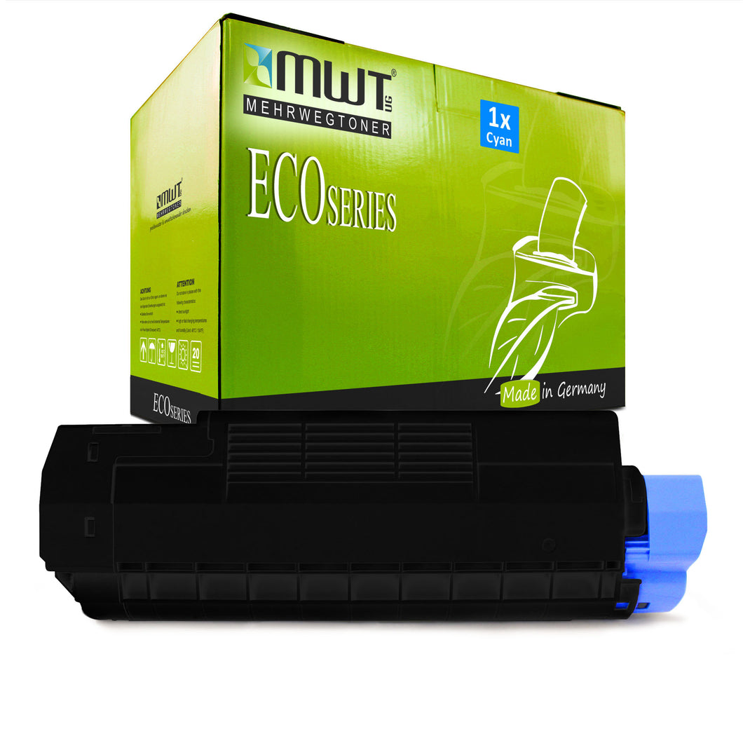 1x Alternativer Toner für OKI 42127456 Blau Cyan