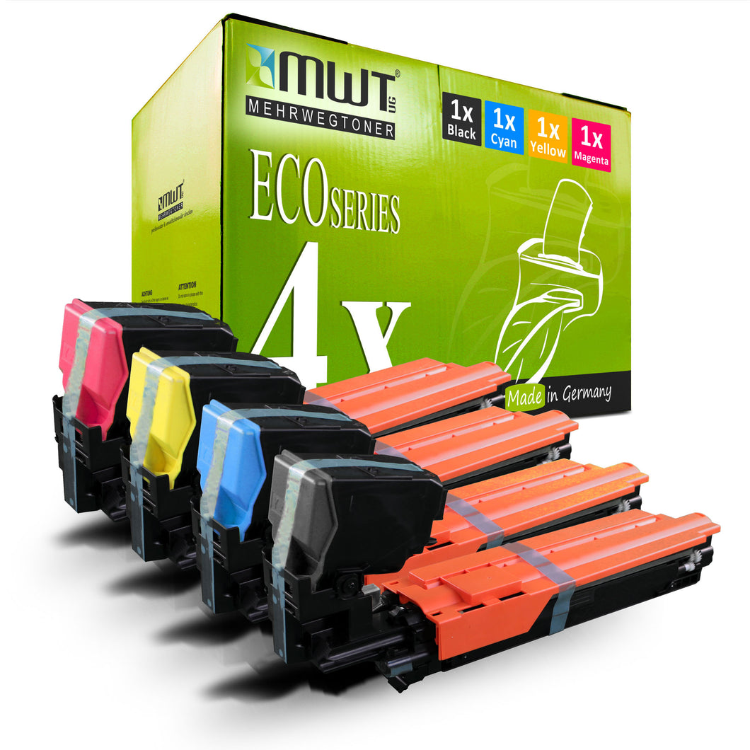 4x Alternative Toner für Konica Minolta TNP-20: TNP-20K A0WG02H Schwarz + TNP-20C A0WG0JH Cyan + TNP-20M A0WG0DH Magenta + TNP-20Y A0WG07H Gelb