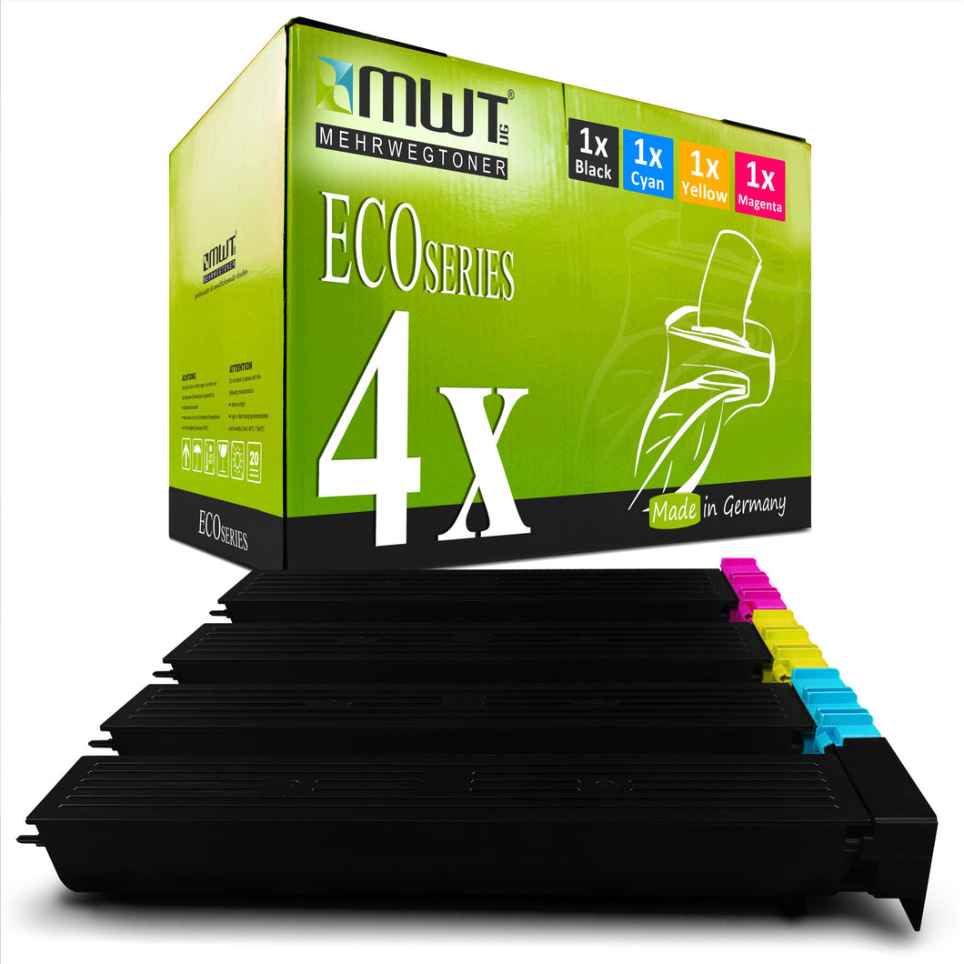 4x Alternative Toner für Konica Minolta TN-611C TN-611Y TN-411K TN-611M: A070151 Schwarz + A070450 Cyan + A070350 Magenta + A070250 Gelb